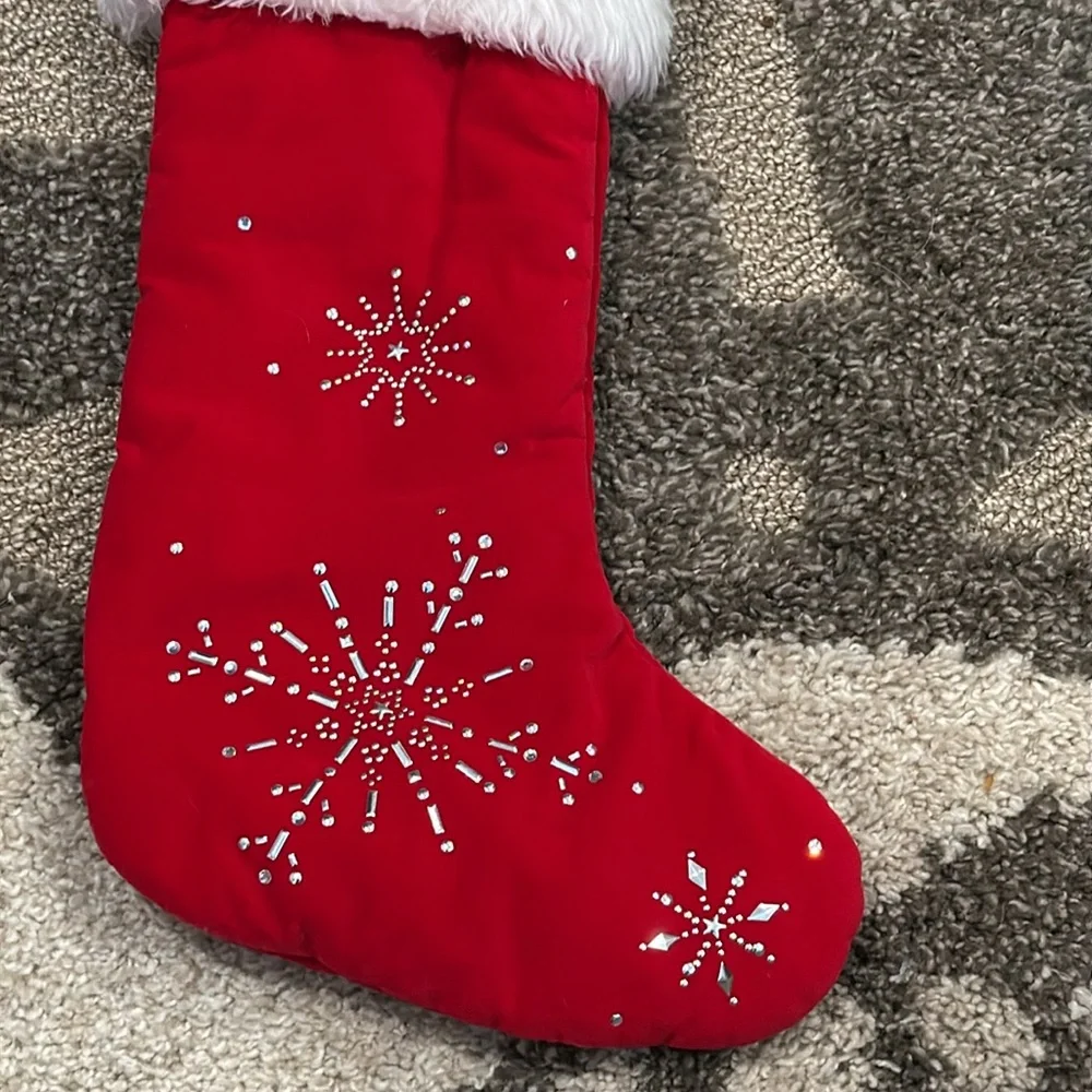 Vintage Target Wondershop Sparkle Snowflake Christmas Stocking 17x10